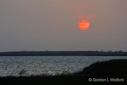 Red Sun Setting_32797.jpg - Powderhorn Lake photographed along the Gulf coast near Port Lavaca, Texas, USA.